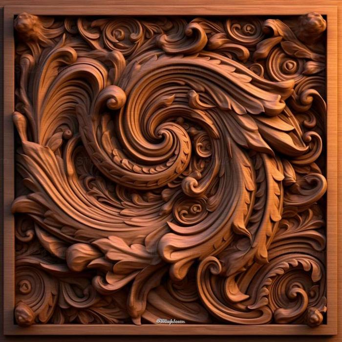 Patterns and decorations (stl Spinolidia 2, PATTERN_2614) 3D models for cnc